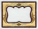 Art Nouveau Fans and Scrolls Photo Frame (In-the-Hoop)