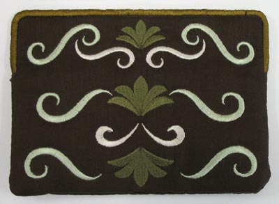 Art Nouveau Fans and Scrolls Sunglasses Case (In-the-Hoop)