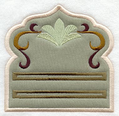 Art Nouveau Fans and Scrolls Notepad Holder (In-the-Hoop)