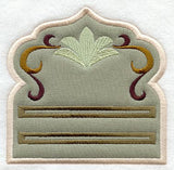 Art Nouveau Fans and Scrolls Notepad Holder (In-the-Hoop)