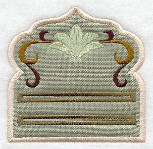 Art Nouveau Fans and Scrolls Notepad Holder (In-the-Hoop)