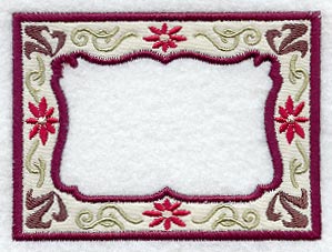 Art Nouveau Flowers and Swirls Photo Frame (In-the-Hoop)