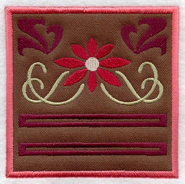 Art Nouveau Flowers Notepad Holder (In-the-Hoop)