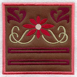 Art Nouveau Flowers Notepad Holder (In-the-Hoop)