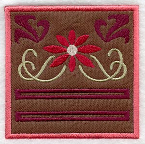 Art Nouveau Flowers Notepad Holder (In-the-Hoop)