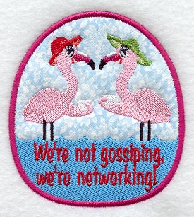 Networking Flamingos Magnet (In-the-Hoop)