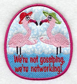 Networking Flamingos Magnet (In-the-Hoop)