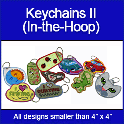 A Keychains II (In-the-Hoop) Design Pack