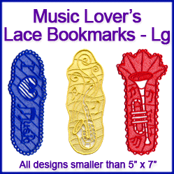 A Music Lover's Bookmark (Lace) Design Pack