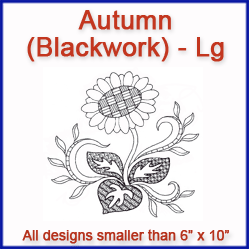 A Autumn Blackwork Design Pack