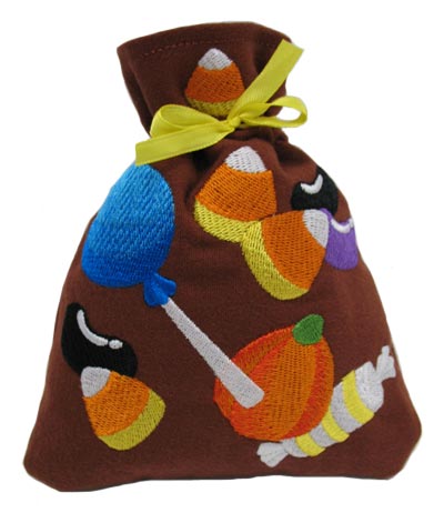 Halloween Candy Drawstring Bag (In-the-Hoop)