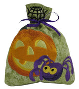 Jack-o-Lantern and Spider Drawstring Bag (In-the-Hoop)