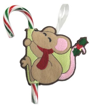Hungry Mouse Candy Cane Holder (In-the-Hoop)