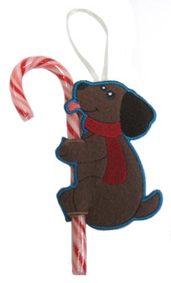 Hungry Puppy Candy Cane Holder (In-the-Hoop)