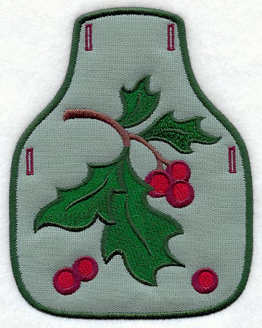 Holly Bottle Apron (In-the-Hoop)
