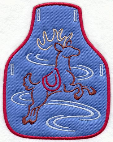 Reindeer Bottle Apron (In-the-Hoop)
