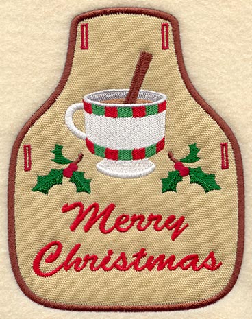 Merry Christmas Cheer Bottle Apron (In-the-Hoop)