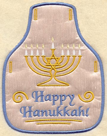 Happy Hanukkah Bottle Apron (In-the-Hoop)