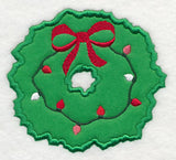 Christmas Wreath Magnet (In-the-Hoop)