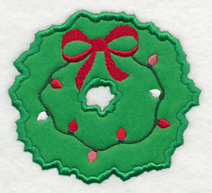 Christmas Wreath Magnet (In-the-Hoop)