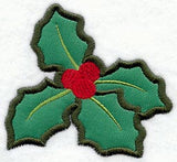 Holly Sprig Magnet (In-the-Hoop)