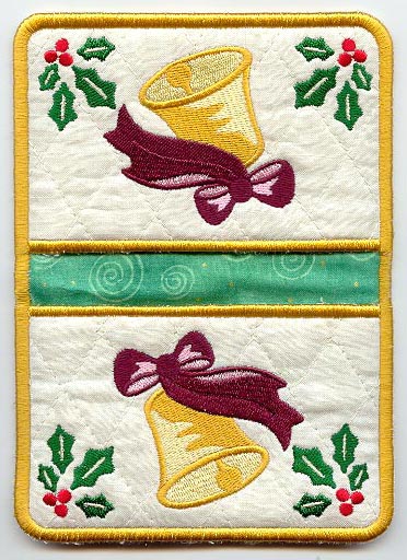 Christmas Bells Pot Holder (In-the-Hoop)