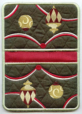 Vintage  Christmas Ornaments Pot Holder (In-the-Hoop)