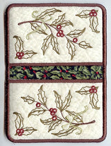 Boughs of Holly Pot Holder (In-the-Hoop)
