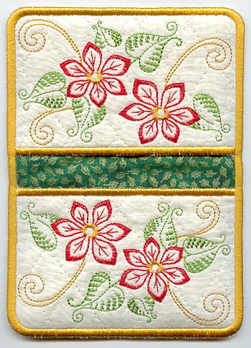 Holy Night Poinsettia Pot Holder (In-the-Hoop)