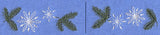 Pine Cones and Snowflakes Border (Vintage)
