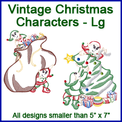 A Vintage Christmas Characters Design Pack