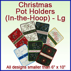 A Christmas Pot Holders (In-the-Hoop) Design Pack