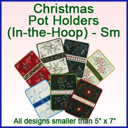 A Christmas Pot Holders (In-the-Hoop) Design Pack
