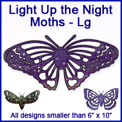 A Light Up the Night Moths Design Pack