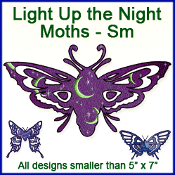 A Light Up the Night Moths Design Pack