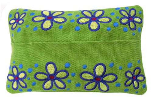 Flowers and Dots Tissue Holder (In-the-Hoop)