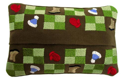 Patchwork Mittens, Hats, and Boots Tissue Holder (In-the-Hoop)