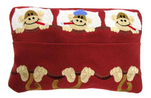 Under the Weather Monkeys Tissue Holder (In-the-Hoop)