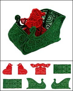 Santa and Sleigh (Lace)