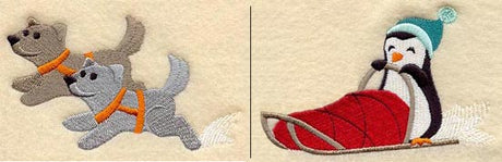 Dog Sled Penguin - Placket Pals