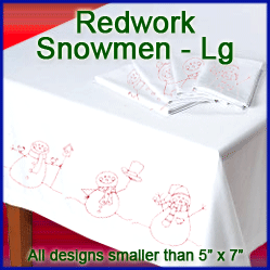A Redwork Snowmen Design Pack