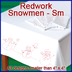A Redwork Snowmen Design Pack
