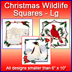 A Christmas Wildlife Squares Design Pack