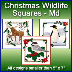 A Christmas Wildlife Squares Design Pack