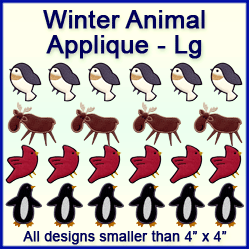 A Winter Animal Applique Design Pack