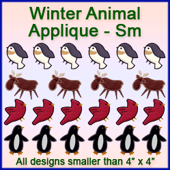 A Winter Animal Applique Design Pack
