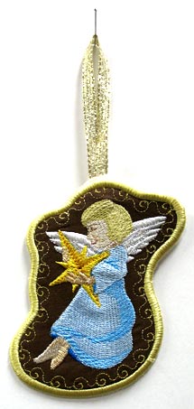 Victorian Angel with Star Ornament (In-the-Hoop)