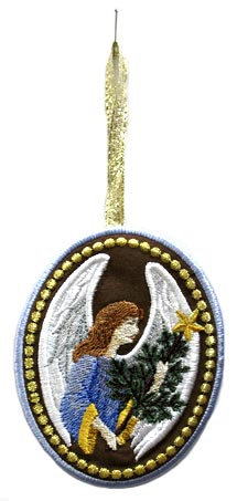 Victorian Angel with Tree Ornament (In-the-Hoop)