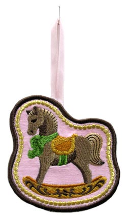 Rocking Horse Ornament (In-the-Hoop)