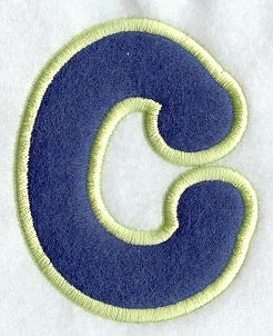Dot Refrigerator Magnet Letter C  - 4 inch (In-the-Hoop)